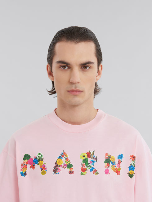 MARNI T-Shirt With Bouquet Marni Logo Mens Apparel